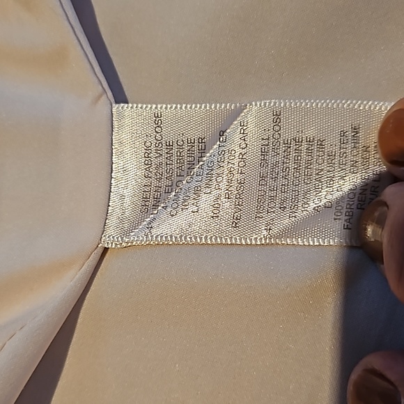 Rebecca Taylor linen blend skirt with leather trim - Picture 7 of 8